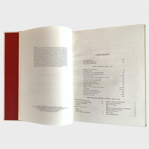 Rand McNally World Atlas, Imperial Edition 1968 Hard Cover Book - Picture 2 of 7